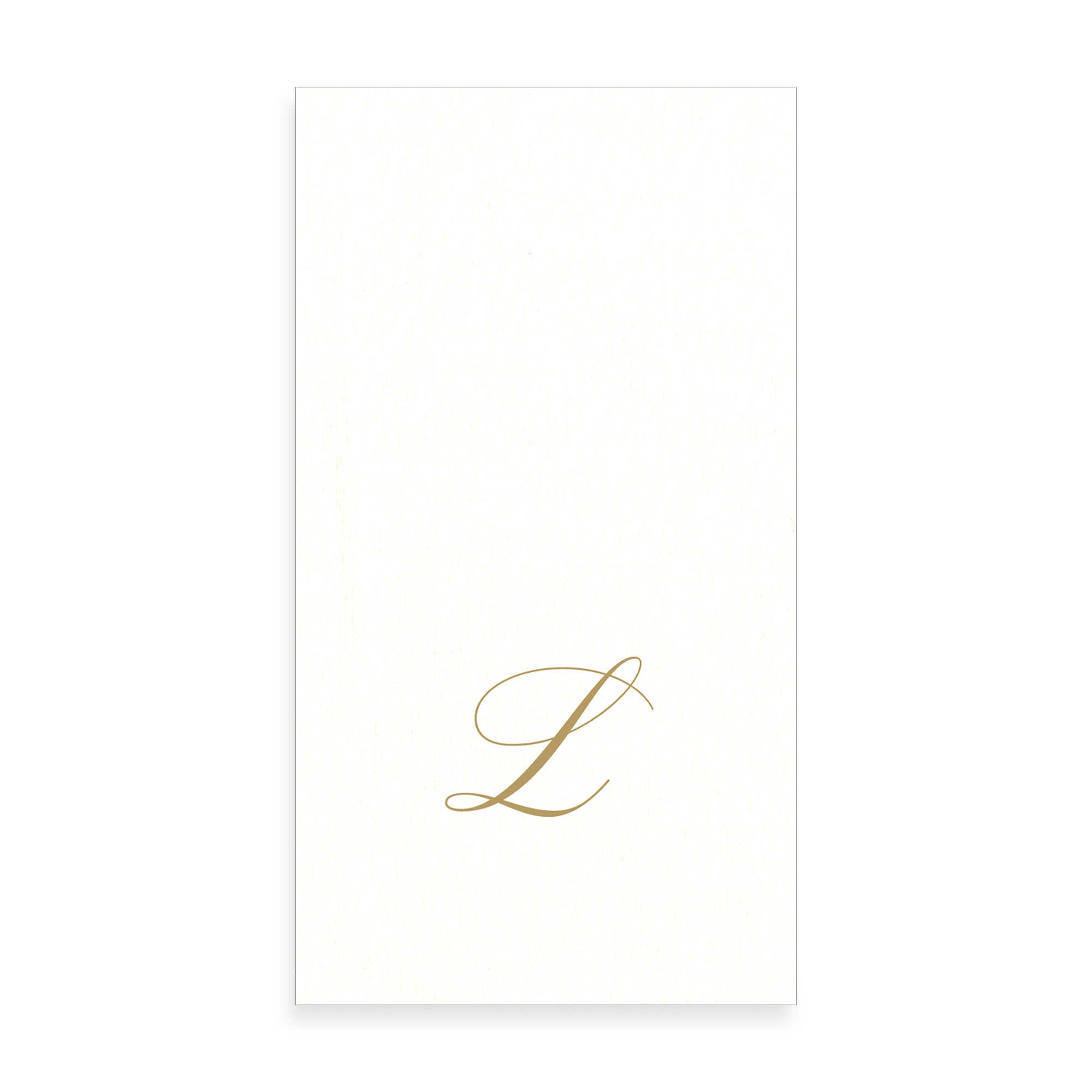  Gold Monogram Paper Guest Towel - Letter L, CI-Caspari, Putti Fine Furnishings
