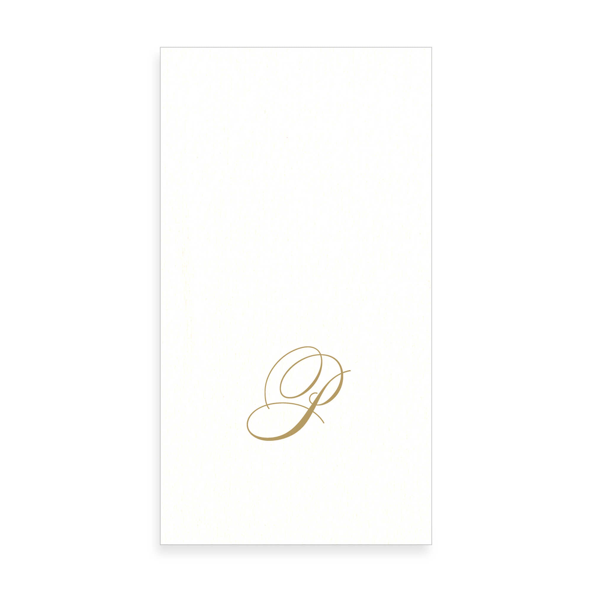  Gold Monogram Paper Guest Towel - Letter P, CI-Caspari, Putti Fine Furnishings