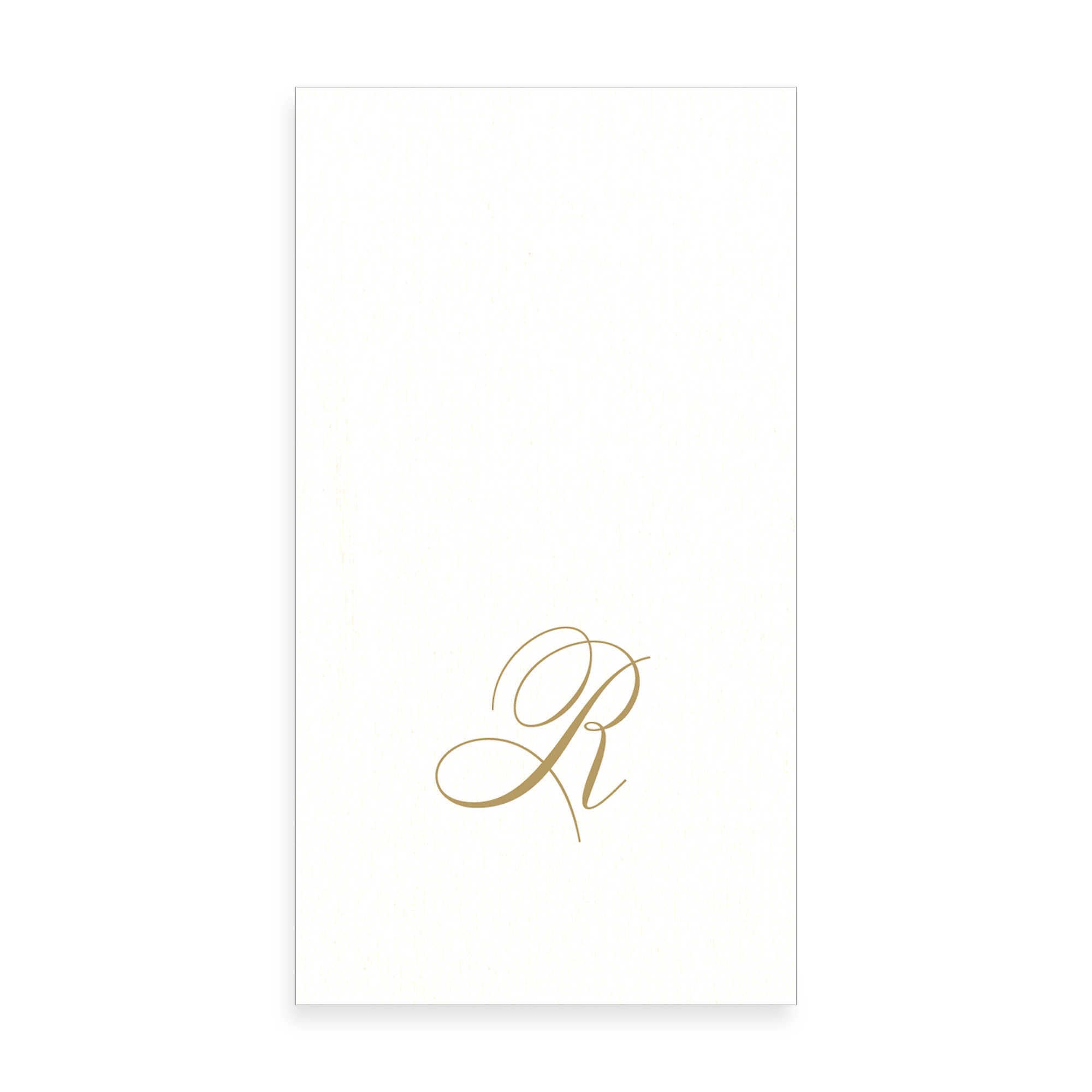  Gold Monogram Paper Guest Towel - Letter R, CI-Caspari, Putti Fine Furnishings