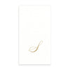 Gold Monogram Paper Guest Towel - Letter S, CI-Caspari, Putti Fine Furnishings