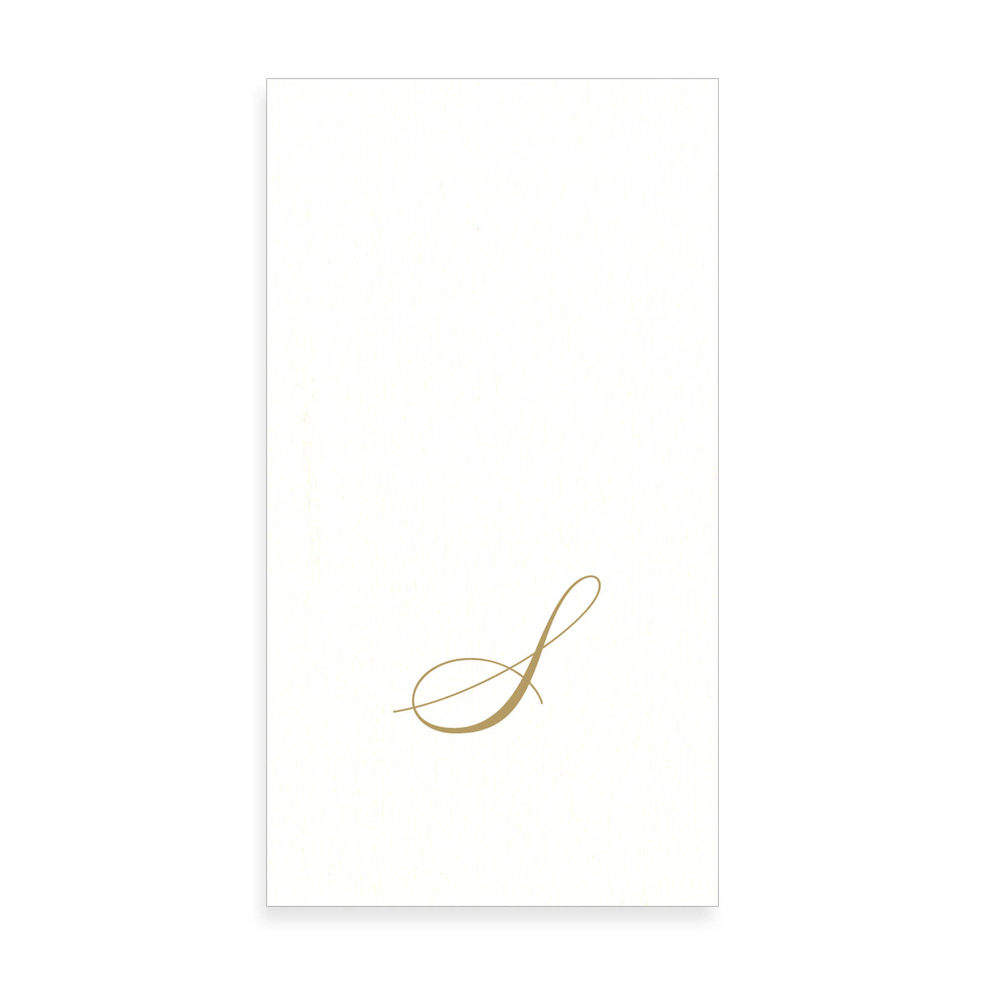 Gold Monogram Paper Guest Towel - Letter S, CI-Caspari, Putti Fine Furnishings