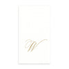 Gold Monogram Paper Guest Towel - Letter W, CI-Caspari, Putti Fine Furnishings