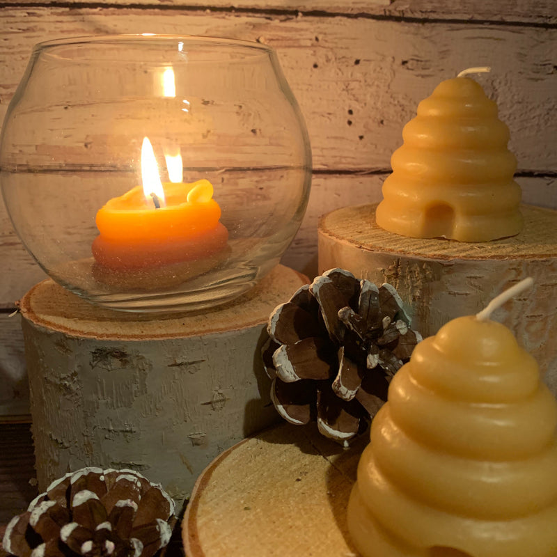 Natural Beeswax Beehive Votive