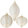 Ivory Pearl Beaded Glass Onion Ornament