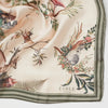 Fable England - Toile de Jouy Olive Green Square Scarf