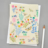 Flowers, Butterflies and Bees Greetings Card