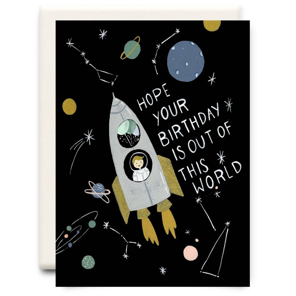 Inkwell Cards Out of this World Birthday Greeting Card | Le Petite Putti 