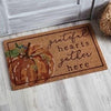 "Grateful Hearts Gather Here" Pumpkin Doormat