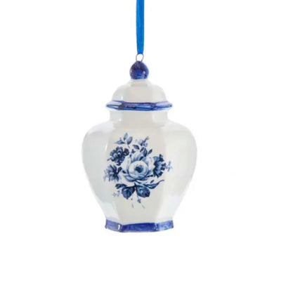 Kurt Adler Blue Delft Ginger Jar Ornament