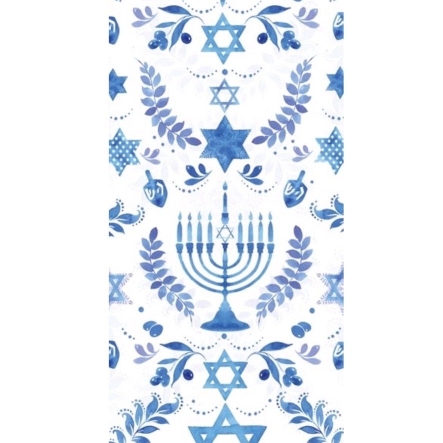 IHR Blue Hanukkah Paper Napkin - Guest | Putti Hanukkah Celebrations 
