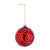 Red with White Swirls Glass Ball Christmas Ornament | Putti Christmas Canada