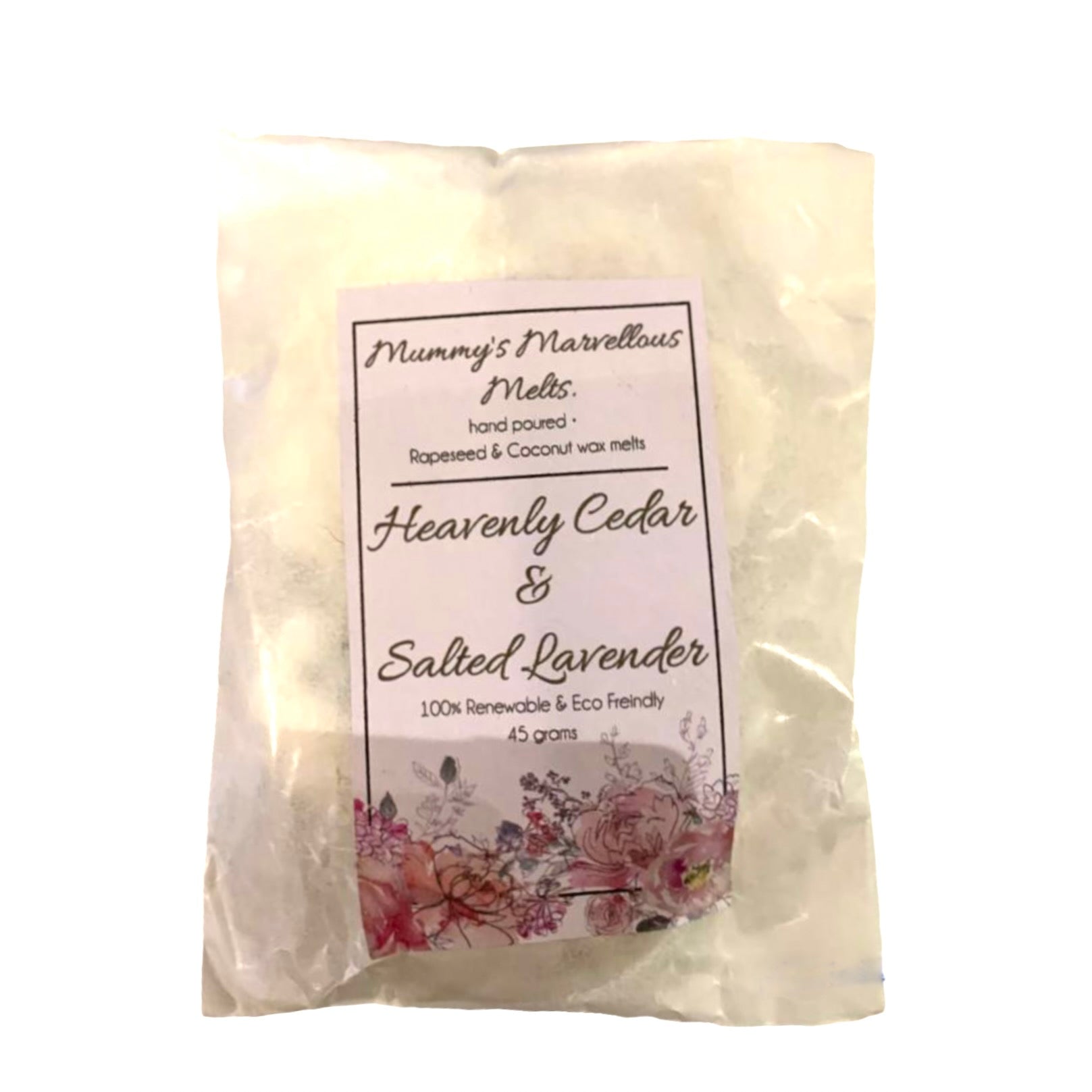 Cedar & Lavender Botanical Rose Wax Melt pkg 6