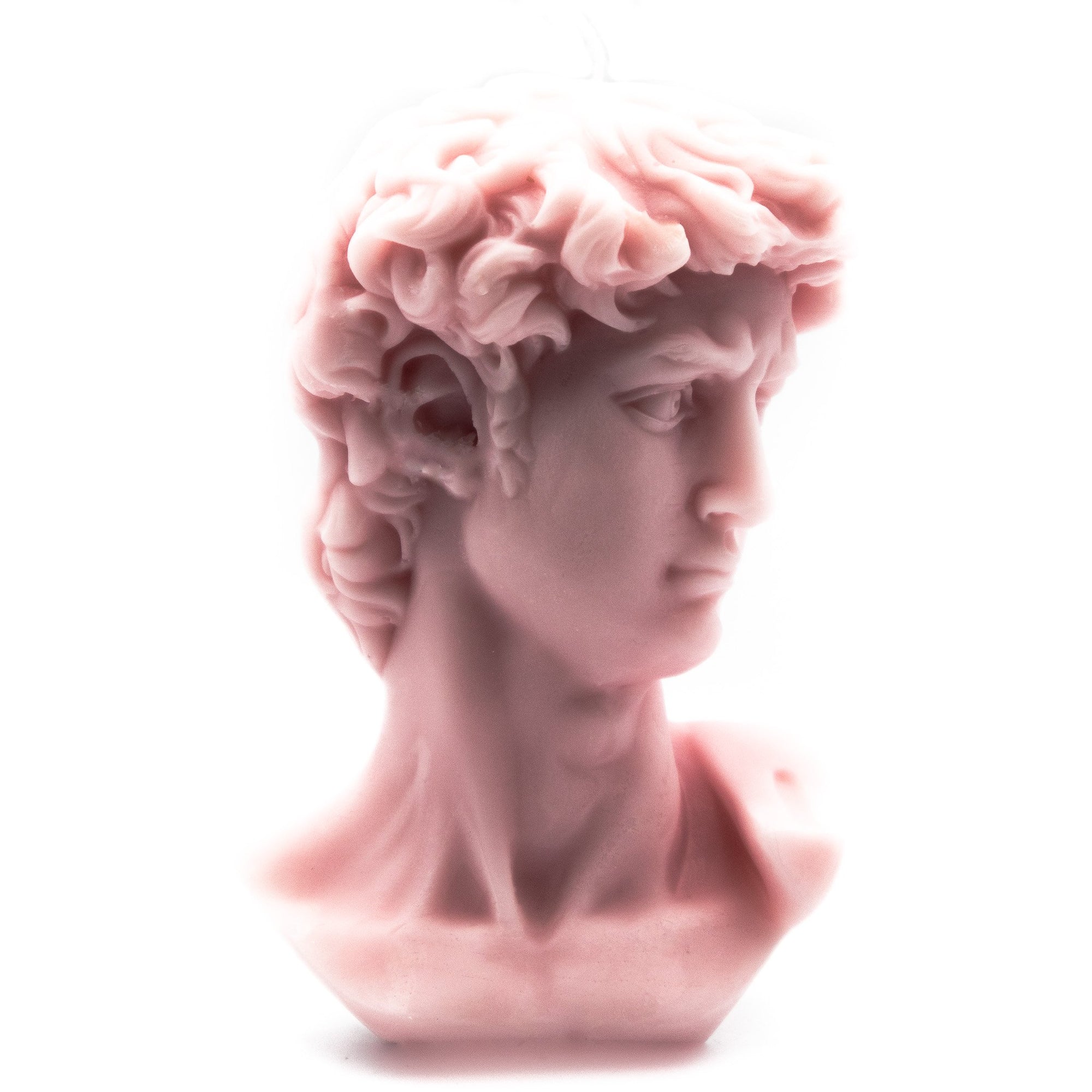 David Bust Candle - Pink