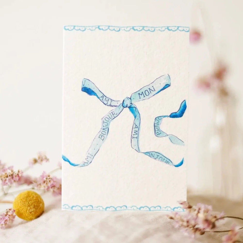 Sophie Amelia Bonjour Mon Ami Greeting Card
