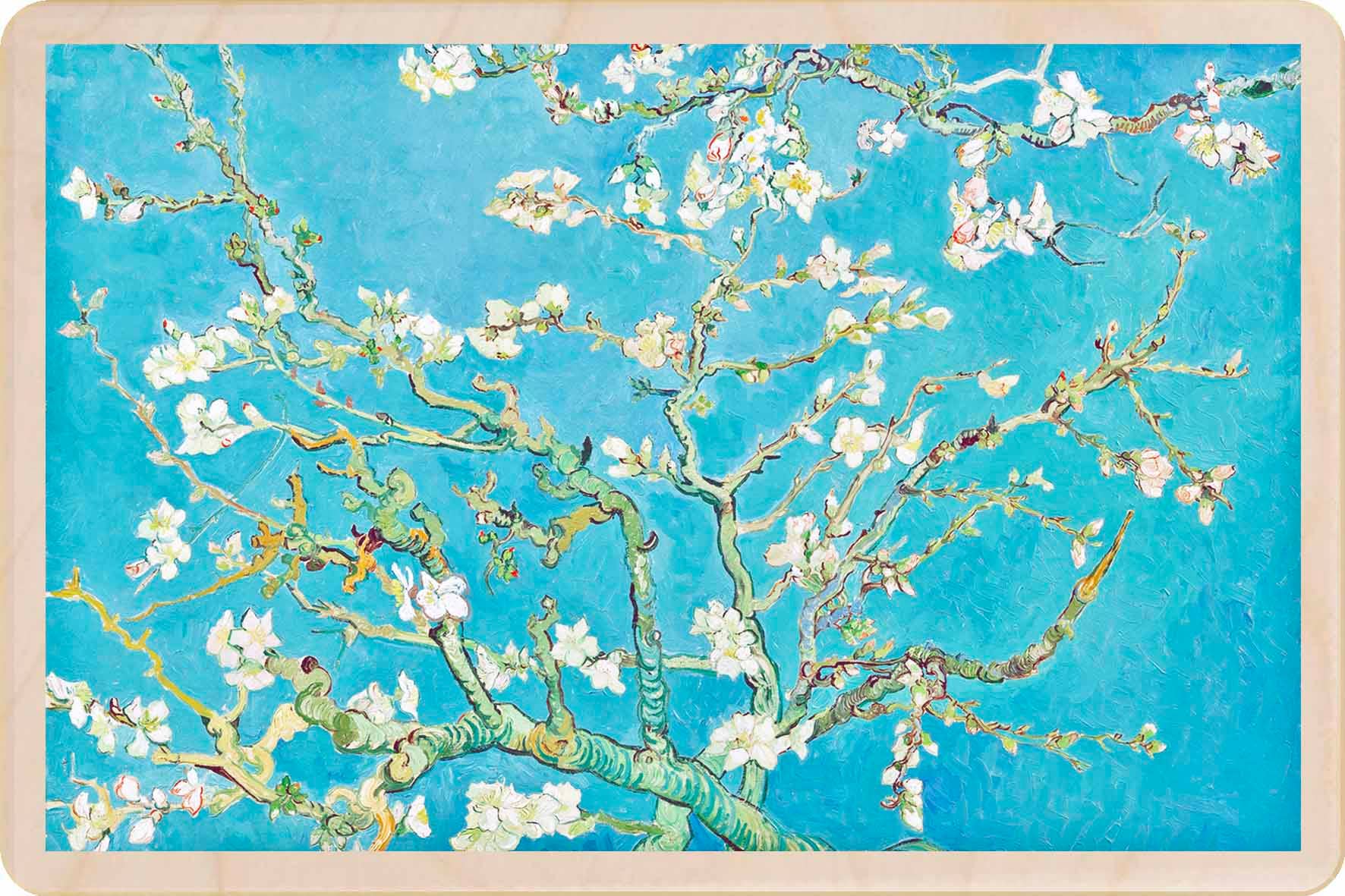 Van Gogh Almond Blossom Wood Magnet