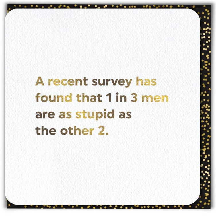 Funny Birthday Card - A Recent Survey