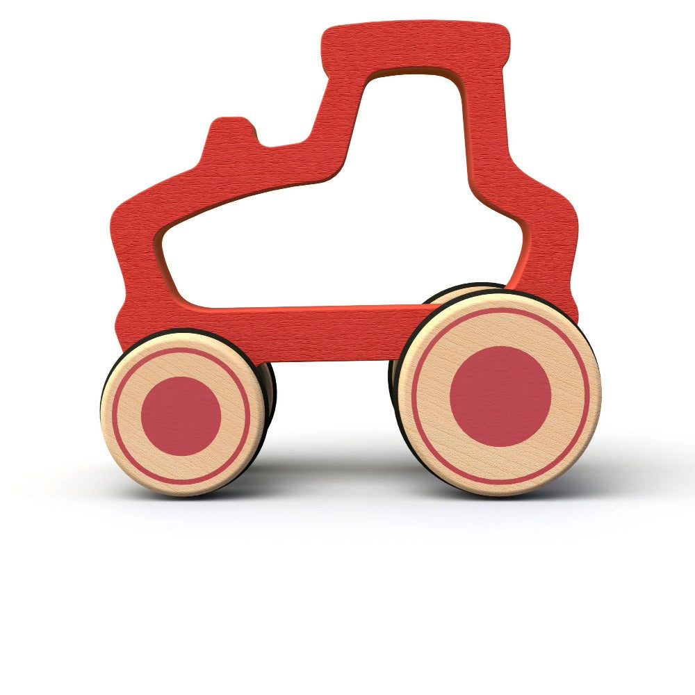 Push Around Red Wood Tractor | Le Petite Putti 