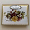 Hand Glittered "Fall Greetings" Asters Greeting Card