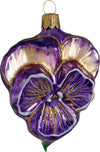 Pansy European Glass Ornament