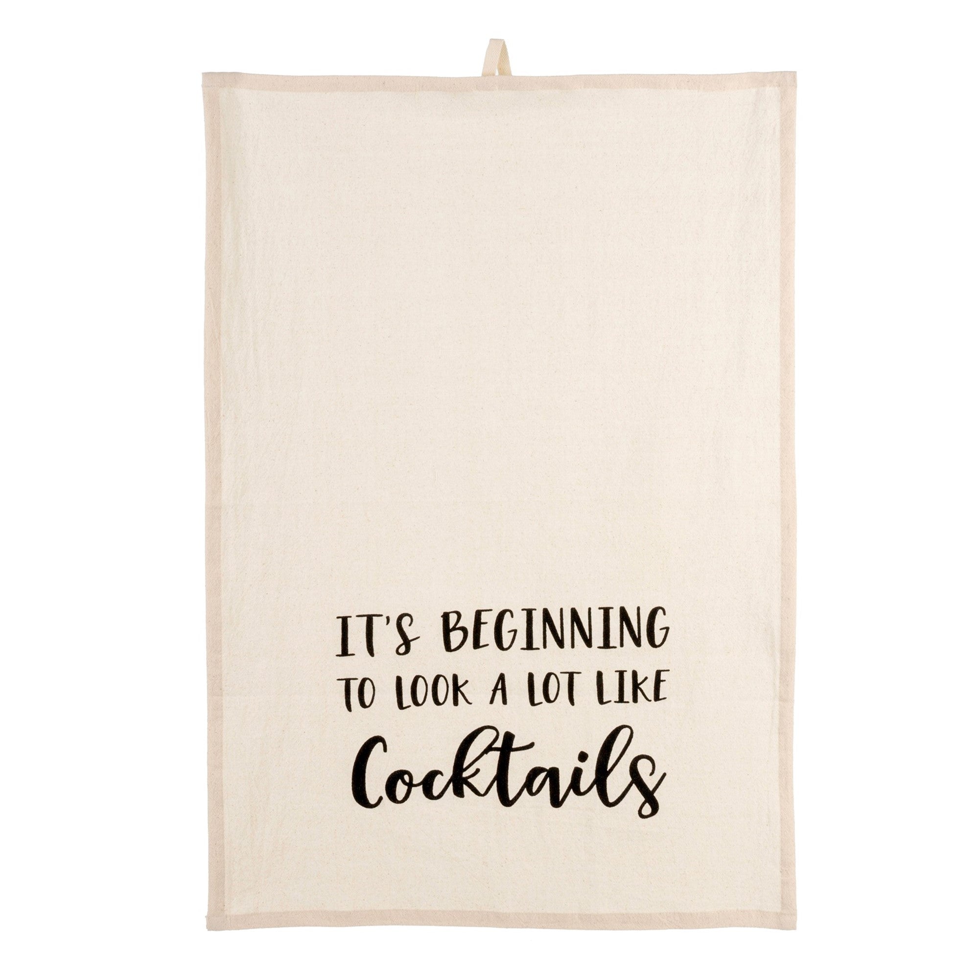  "It's beginning to look a lot like Cocktails" Tea Towel, IT-Indaba Trading, Putti Fine Furnishings