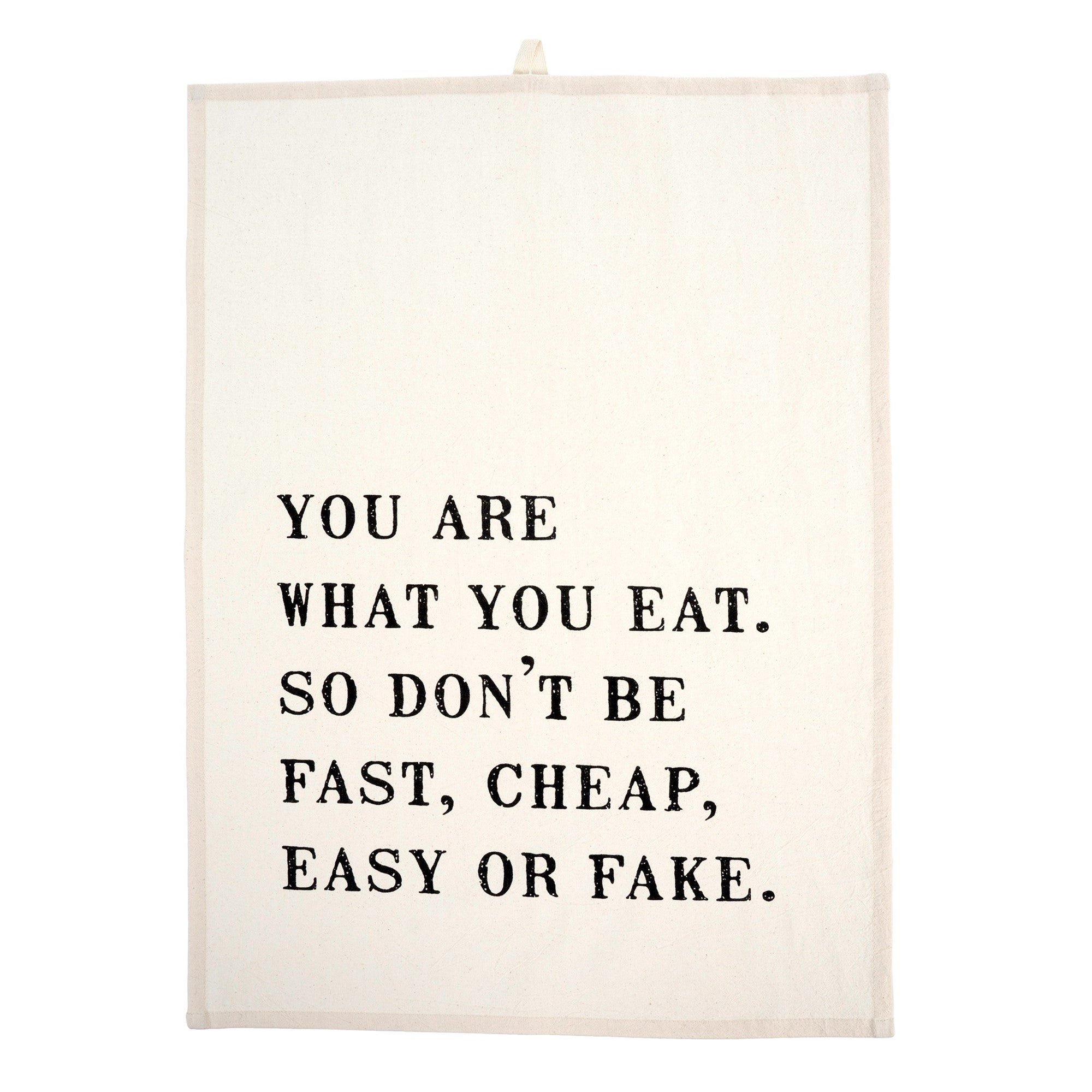 "You are what you eat..." Tea Towel, IT-Indaba Trading, Putti Fine Furnishings