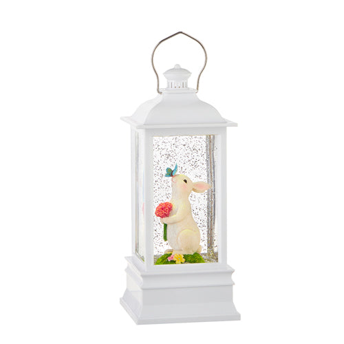 Rabbit with Butterfly Lighted Shimmer Lantern