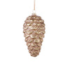 Gold with Pink Wash Glass Pinecone Ornament | Putti Christmas Celebrations