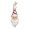 Old World Christmas Peppermint Twist Santa Glass Ornament | Putti Christmas