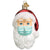 Old World Christmas Santa with Mask Glass Christmas Ornament