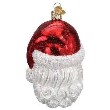 Old World Christmas Santa with Mask Glass Christmas Ornament