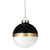 Black and White Glass Ornamentwith Gold Band | Putti Christmas Decorations 