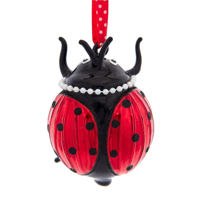 Kurt Adler Ladybug Glass Ornament | Putti Christmas Canada