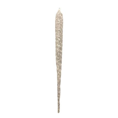 Clear Spun Glass Icicle Ornament