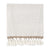 Mud Pie White Tassel Throw with Border | Putti Fine Furnishings 