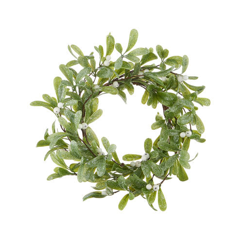 Small Mistletoe Candle Wreath