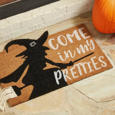 "Come in my pretties" Witch Door Mat | Putti Fine Furnishings Canada