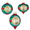 Striped Vintage Style Glass Ornament