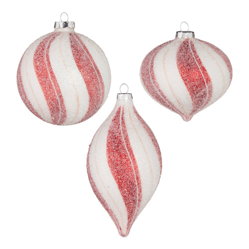 Peppermint Stripe Ornament | Putti Christmas Decorations Canada 