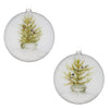 Potted Tree with Bird Glass Disc Ornament