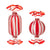 Glass Peppermint Candy Ornament