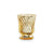 Ribbed Swirl Gold Mercury Votive Holder