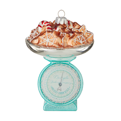 Raz Imports Holiday Sweets Scale Glass Ornament | Putti Fine Furnishings 