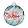 Merry Christmas and Peppermint Wishes Glass Ball Ornament | Putti Christmas