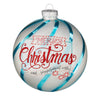 Merry Christmas and Peppermint Wishes Glass Ball Ornament | Putti Christmas