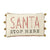 Mud Pie "Santa Stop Here" Christmas Pillow with Bells