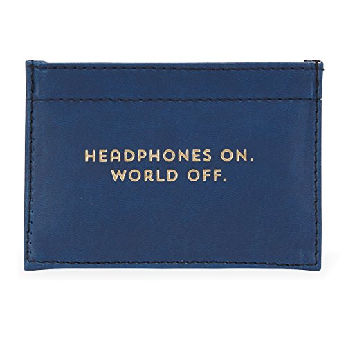  "Headphones on. World off" Leatherette Earbud Pouch, CRG-CR Gibson, Putti Fine Furnishings