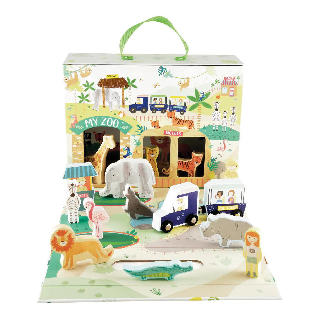 Floss & Rock Playbox with Wooden Pieces - Jungle
