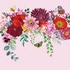 Flower Border Lilac Paper Napkin - Cocktail