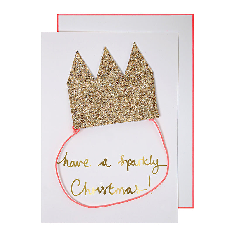  Meri Meri Pop Out Crown Christmas Card, MM-Meri Meri UK, Putti Fine Furnishings