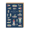 Cath Kidson "Out of this World" Spaceship Birthday Card